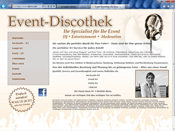 Homepage der Event Discothek